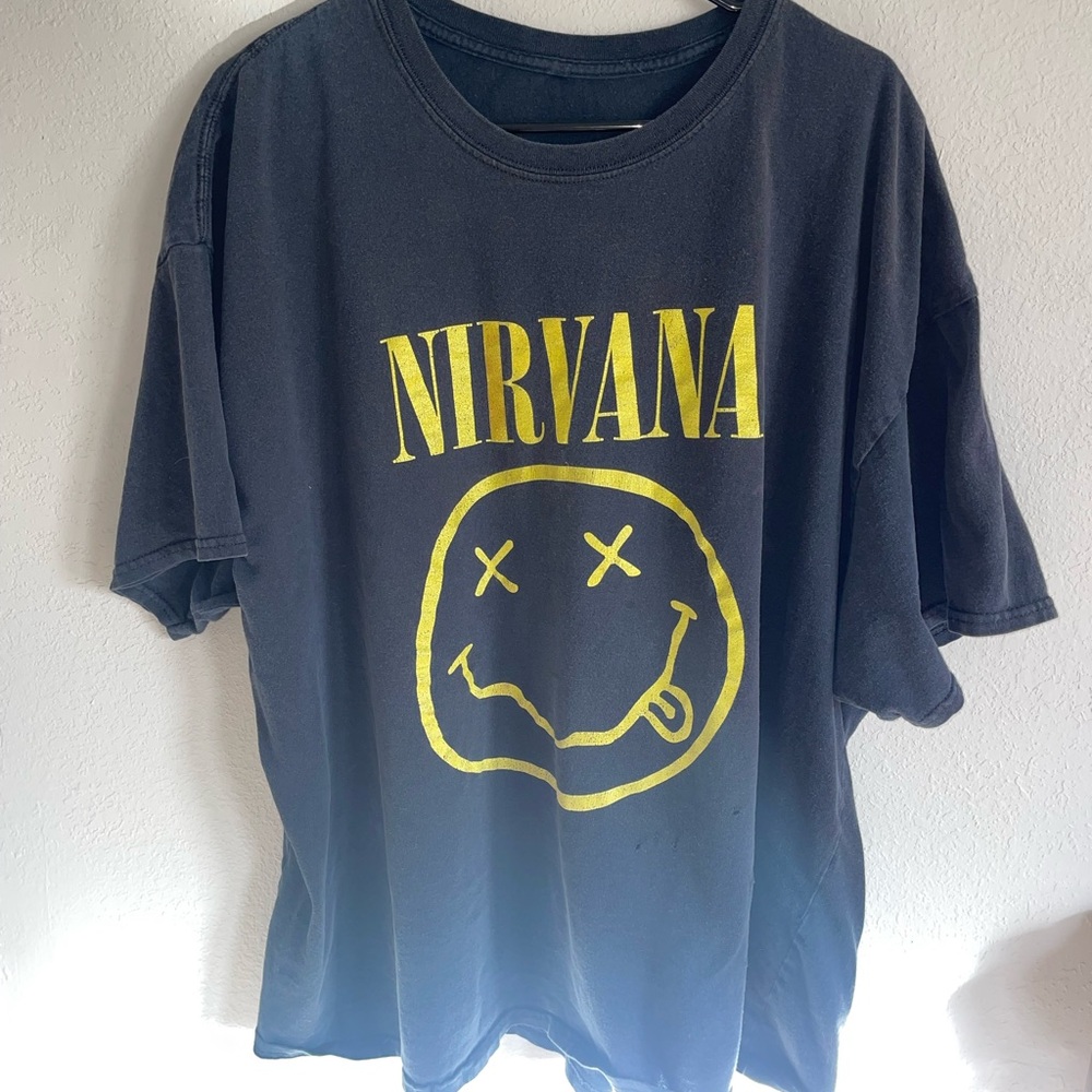 Nirvana Black T-Shirt with Yellow Graphic 3 XL